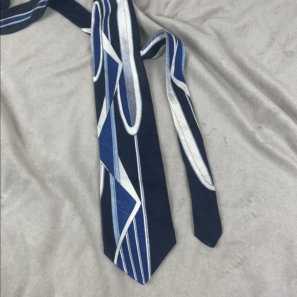 Vintage Mark Mathieu Collection Midcentury Modern Silk Tie Extra Long